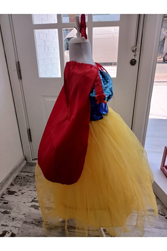 Çocuk Sarı Pamuk Prenses Kostüm Seti 2 -12 Yas