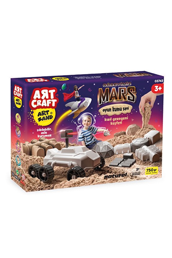 Görevimiz Mars Kum Seti (750 Gr.) - Art Craft Kinetik Kum Seti - Oyun Kumu - Art Sand Kumu