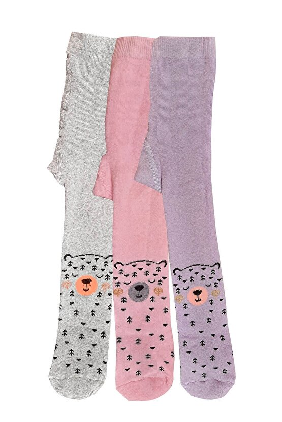 3lü Kız Bebekçocuk Havlu Külotlu Çorap Pamuklu Kışlık Kalın