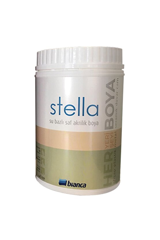 Stella Su Bazlı Saf Akrilik Boya - 1055- Mistik Beyaz #8211 - 1 Lt