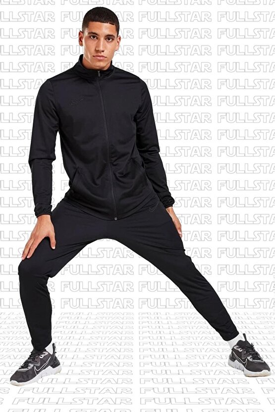 Academy Football Knit Track Suit Black ince Fit Eşofman Takımı Siyah