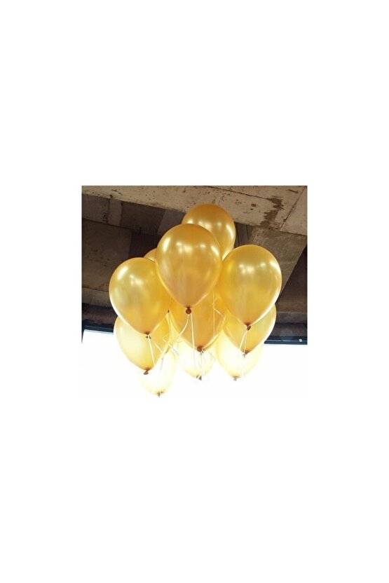 Metalik Balon 12 Inç Gold Rengi 25 Adet