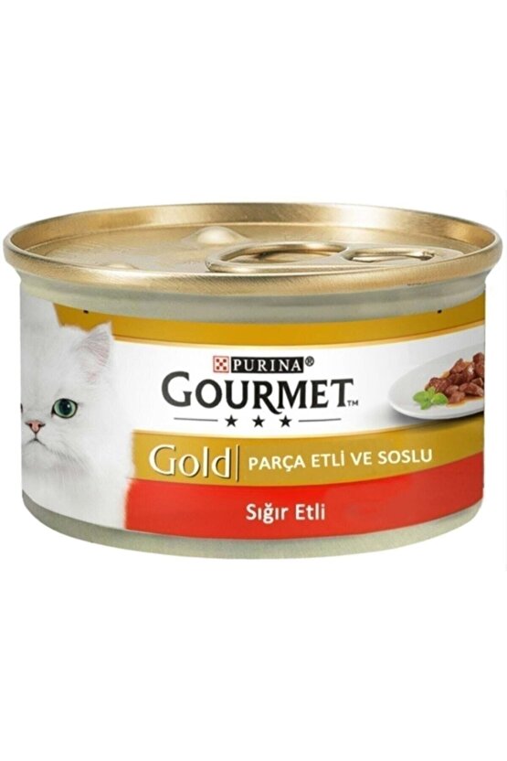 Neo Pet Market Purina Gold Parça Etli Soslu Sığır Etli Kedi Yaş Maması 85 Gr X 6 Adet