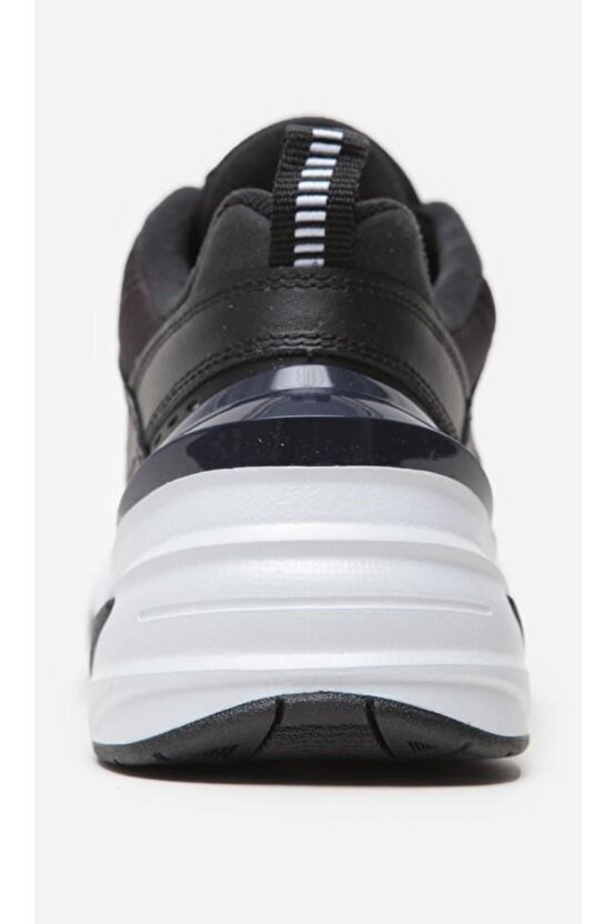 M2k Tekno Leather Unisex Sneaker Hakiki Deri Spor Ayakkabı Siyah Yükseklik 4cm