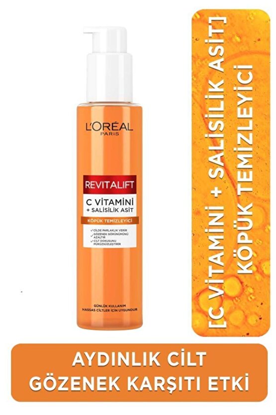 Revitalift Clinical [C vitamini + Salisilik Asit], Aydınlatıcı ve Gözenek Karşıtı Köpük Temizleyici