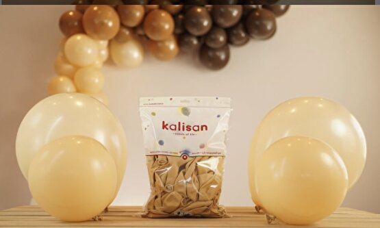 SÜTLÜ KAHVE   LATEX BALON 10 ADET 12 İNÇ