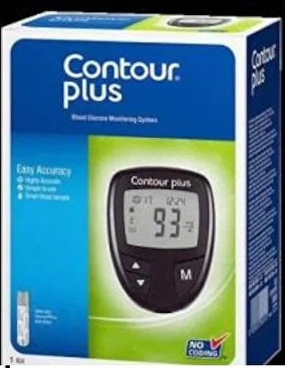 Contour PLUS Kan Şekeri Ölçüm Cihazı ve 50 Adet Stribi