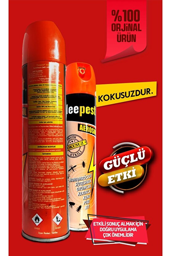 Aerosol 300 Ml Haşere Öldürücü Hamamböceği Sivrisinek Öldürücü