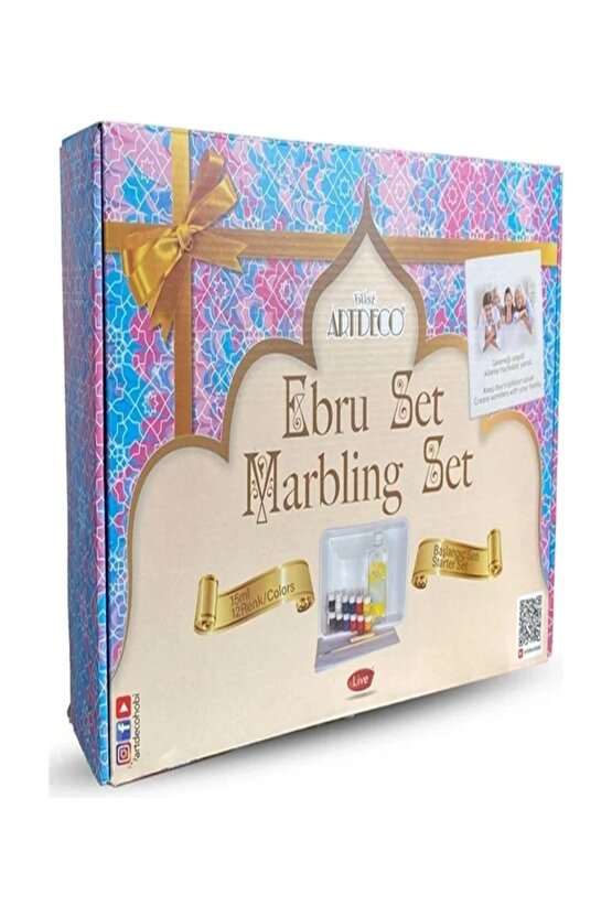 Artdeco Ebru Başlangıç Seti A4 Tekneli 12x15ml LV-Y-016-ES7