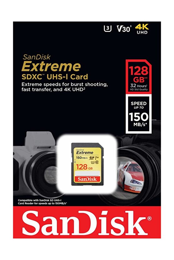 SDSDXV5-128G-GNCIN 128 GB 150Mbs SD Kart