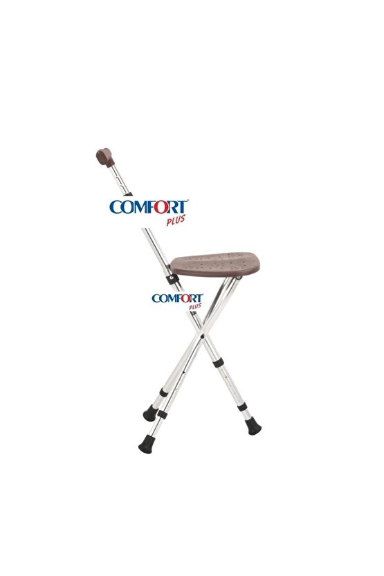 Comfort Plus DM-74 Oturaklı Baston (Yüksekliği Ayarlanır)