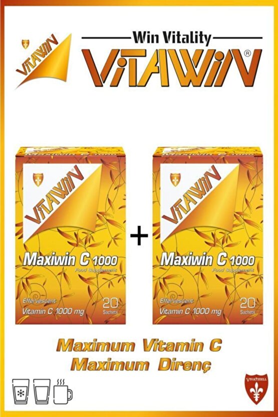 Maxiwin C 1000 Mg Efervesan 20 Saşe X2 (40 Saşe)
