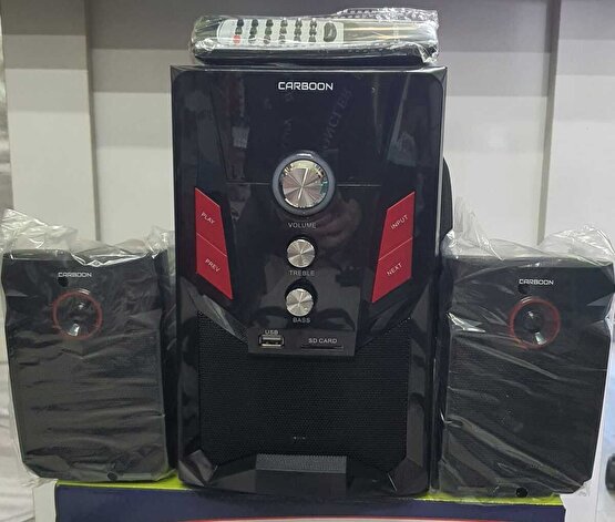 2+1 Ses Sistemi Fm Radyo Sd Kart Usb Bluetooth Uzaktan Kumandalı Subwoofer Hoparlör