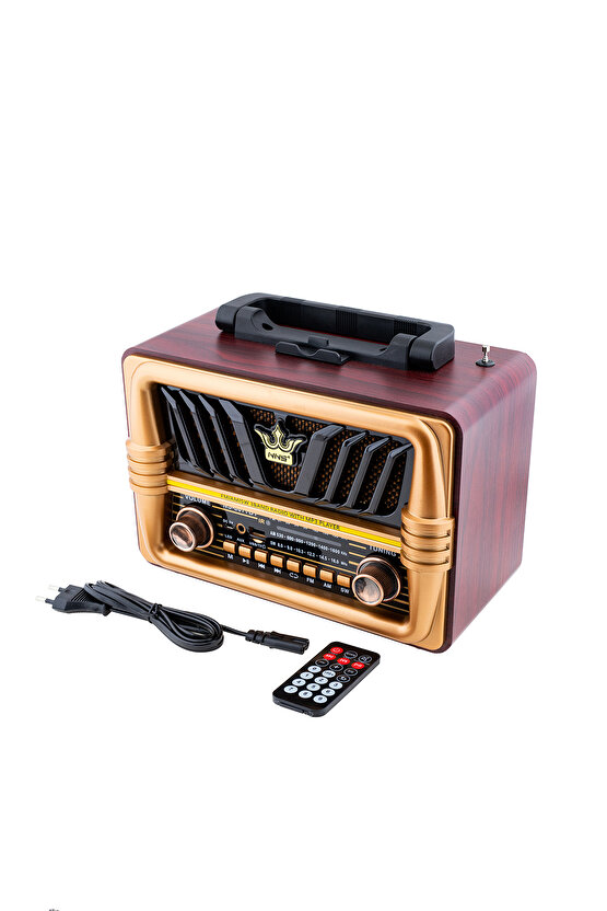 NNS 8077 Nostalji Radyo - Bluetooth -aux - Hafıza Kartı, Flash Bellek Destekli Speaker