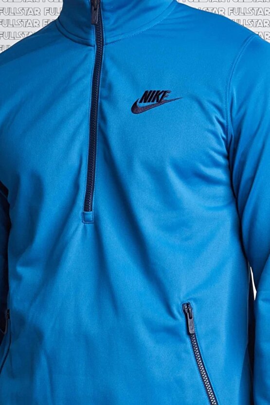 Sportswear Classic Track Suit 12 Zip Blue Yarım Fermuarlı Eşofman Takımı