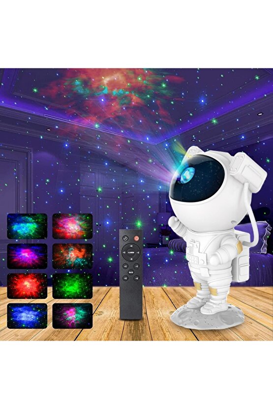 Astronot Starry Projector Galaksi Gece Lambası Yıldız Samanyolu Işıklandırma