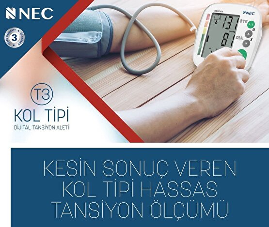 NEC-T3 Kol Tipi Dijital Tansiyon Aleti