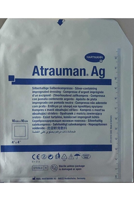 Atrauman Ag Gümüşlü Tül Yara Örtüsü 10*10 Cm (1 Adet)