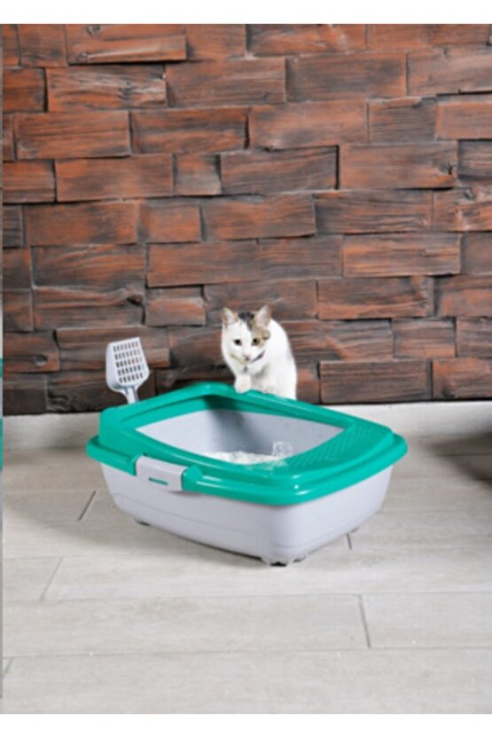 Yeşil Açık Kedi Tuvaleti Kürek