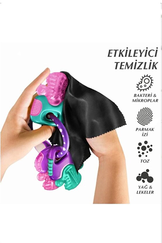 A Kalite Microfiber Gözlük Güneş Gözlüğü Camı Temizleme Bezi 6 Adet 15x15 Cm