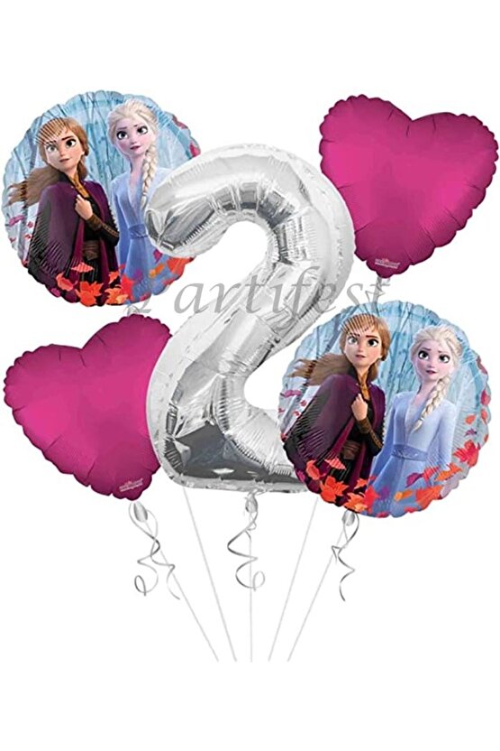 Frozen 2 Yaş Balon Set Elsa Balon Folyo Balon Set Konsept Karlar Ülkesi Doğum Günü Set Yaş Balon