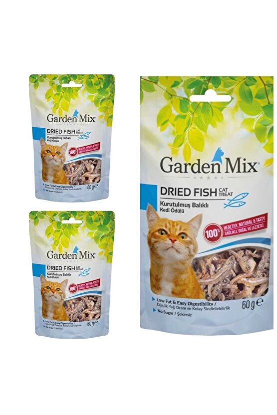 Neo Pet Market Garden Mix Kurutulmuş Balıklı Kedi Ödülü 60 Gr X 3 Adet