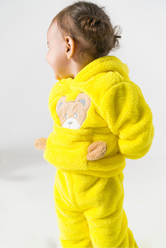 Welsoft Peluş Unisex Kışlık Bebek Takımları Çocuk Giyim Bebek Kıyafeti Çocuk Kostümü