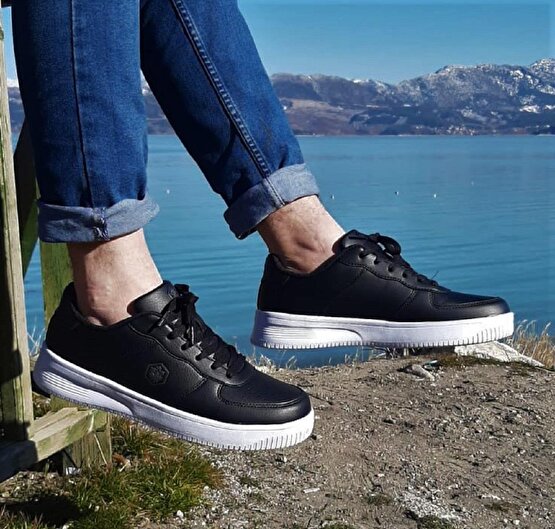 Lumberjack Fınster Siyah-Beyaz Sneaker Spor Ayakkabı