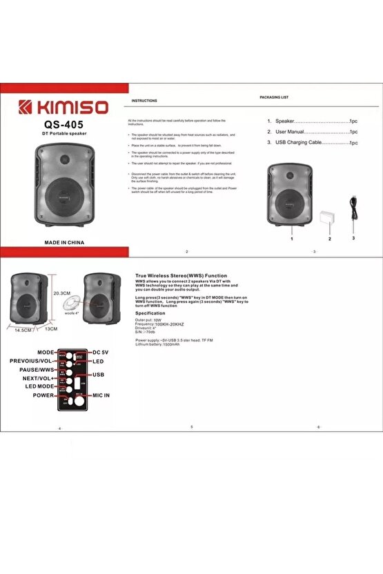 Bluetooth Hoparlör Led Işıklı Sd Kart Usb Fm Radyo