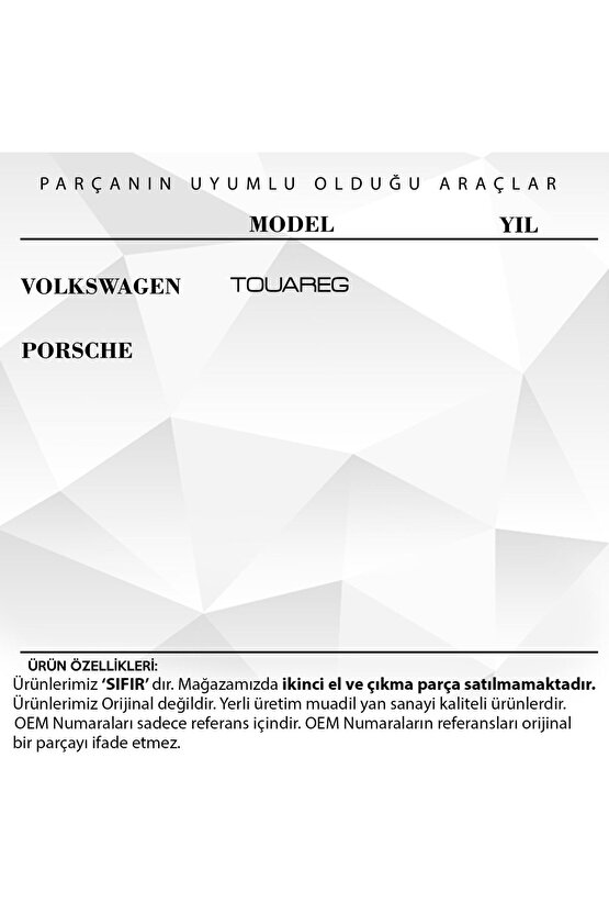 Porsche, Volkswagen Touareg Için Arka Perde Dişlisi (31 Diş)