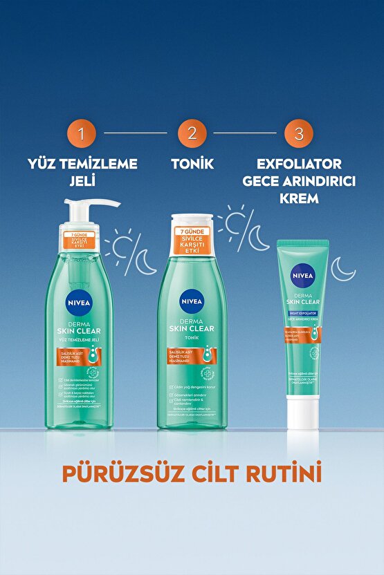 Derma Skin Sivilce Karşıtı Yüz Temizleme Jeli 150ml, Gözenek Arındırıcı, Salistik Asit, Niasinamid