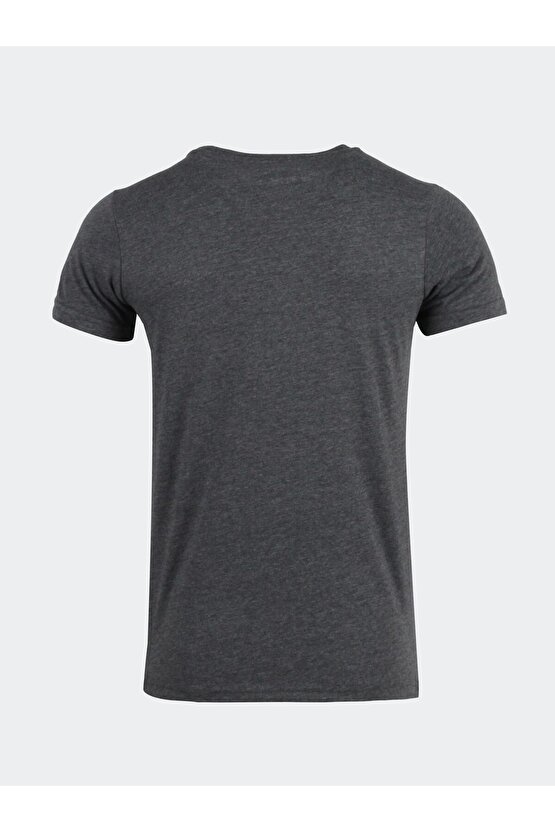 Lisanslı Erkek Gri Basic T-Shirt