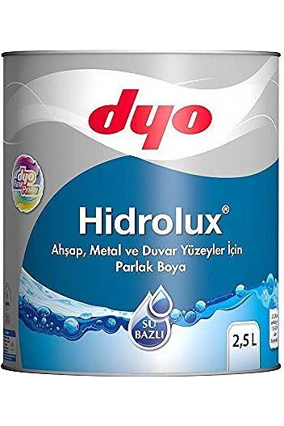 Hidrolux Su Bazlı Parlak Ahşap Ve Metal Boyası 2,5 Lt (3 Kg) Beyaz