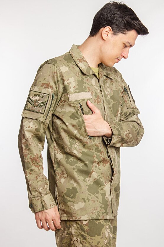 Kara Kuvvetleri Kamuflaj Renk Uzun Kollu Gomlek Long Sleeve Camouflage