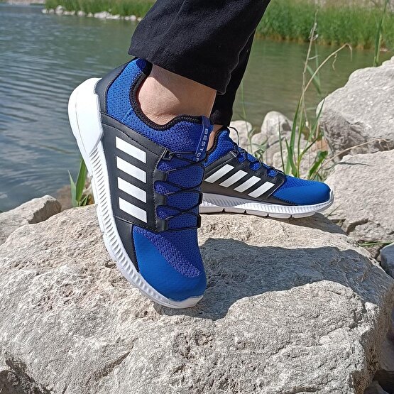Bestof 354 Saks Mavi Memoryfoam Bağacaksız Spor Ayakkabı