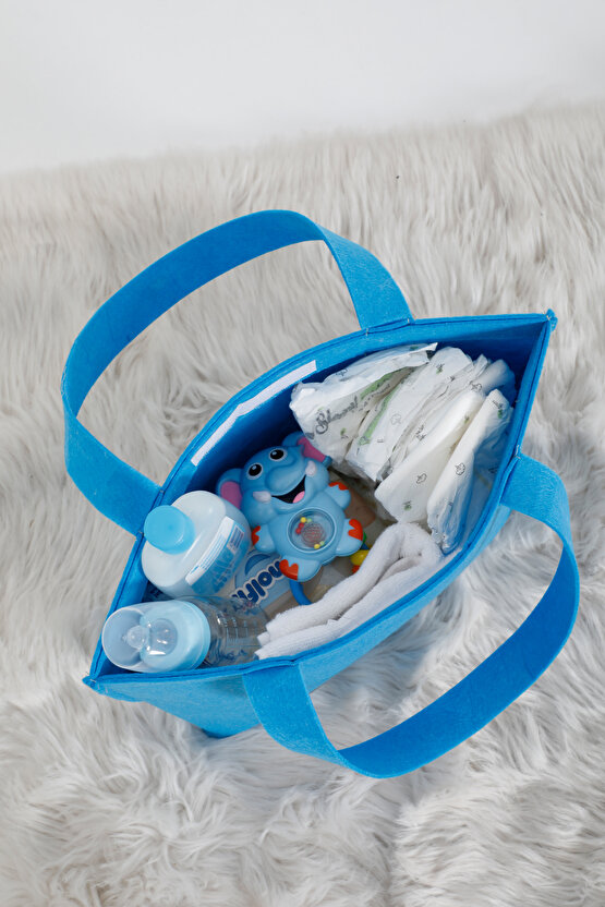Keçe Anne Bebek Bakım Çantası Organizer Taşınabilir Düzenleyici Çanta