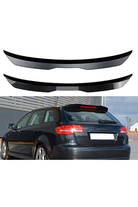 Audi a3 8p bagaj üstü spoiler pianoblack boyalı 2008  2013