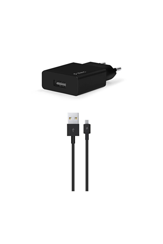 Smartcharger Seyahat Şarj Aleti 2.1a + Micro Usb Kablo Siyah