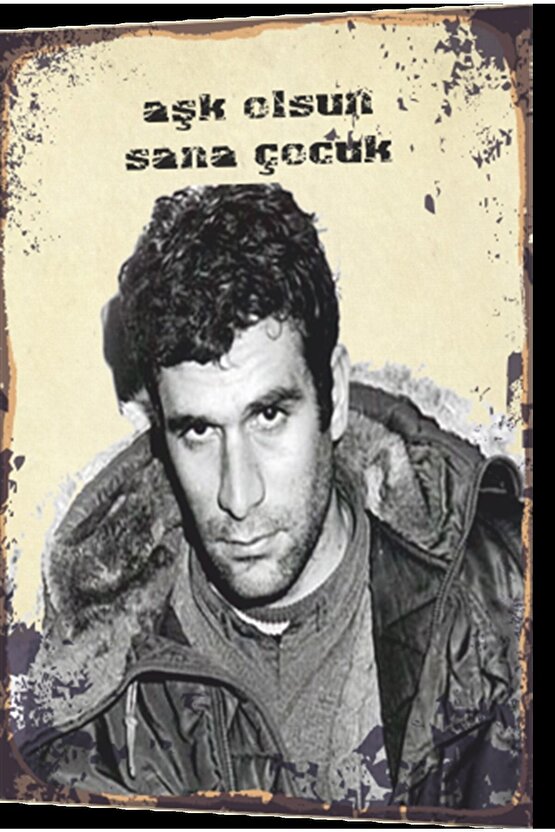 Deniz Gezmiş Aşk Olsun Sana Çocuk Retro Ahşap Poster