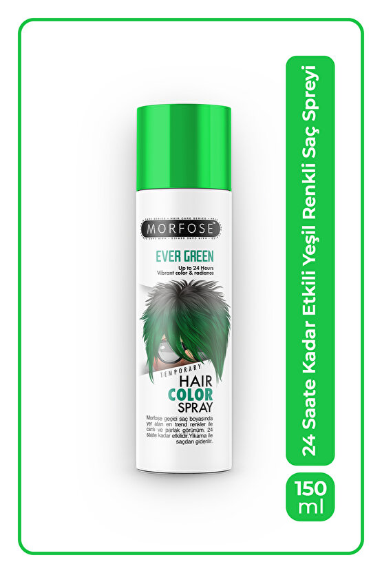 Mech 24 Saate Kadar Etkili Yeşil Renkli Saç Spreyi Ever Green 150 ml