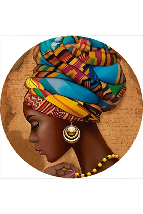 Afrika Kadın Yuvarlak Halı
