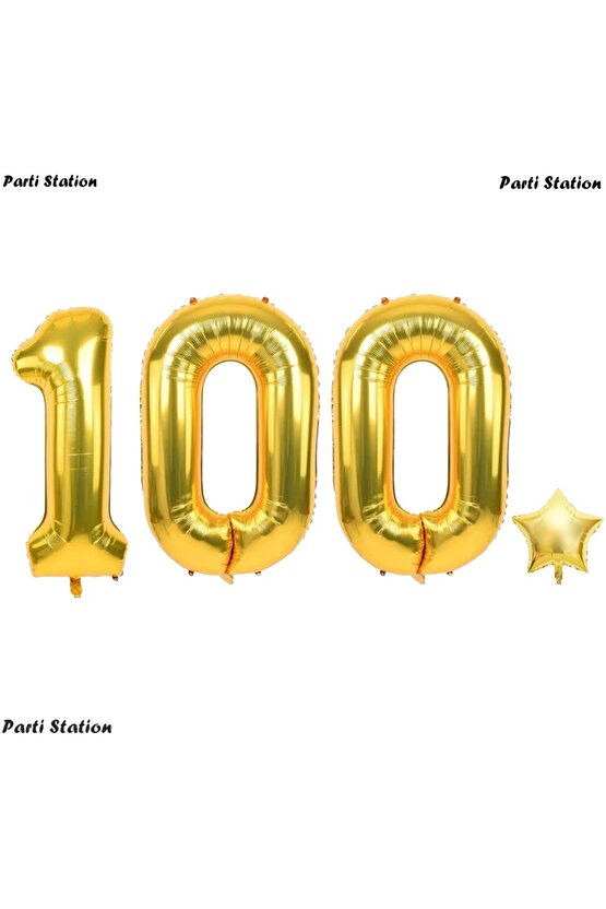 Cumhuriyetin 100. Yılı Balon Set Altın Renk 100 Rakam Balon Set 29 Ekim Kırmızı Beyaz Balon 100 cm