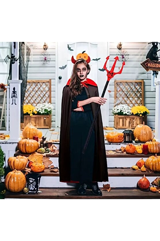 himarry Kırmızı Renk Halloween Cadılar Bayramı Çatal 107 cm