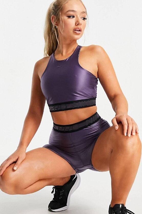 Pro Training 3inch Shorts With Taping In Purple Kısa Mor Şort Da