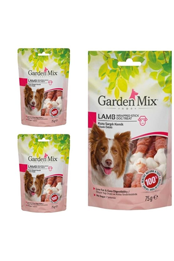 Neo Pet Market Garden Mix Kuzu Sargılı Kemik Köpek Ödülü 75 Gr X 3 Adet