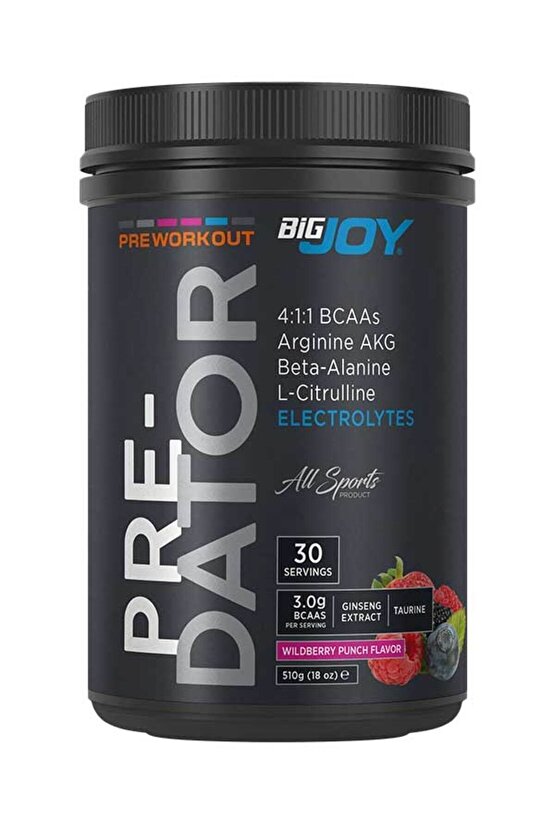 Bigjoy Pre-workout Predator 510 gr - Orman Meyveleri-preworkout