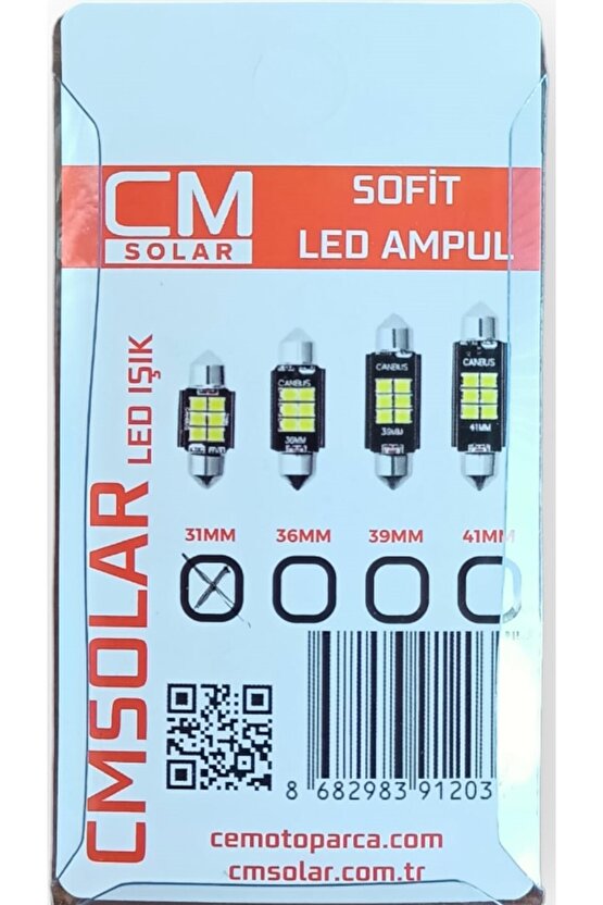 31mm Sofit Led BEYAZ IŞIK Ampul Tavan-Plaka Aydınlatma