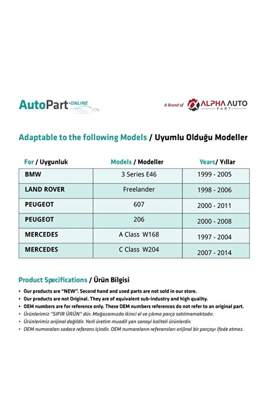 Mercedes A Class W168,c Class W204 Için Ön Cam Kriko Makarası