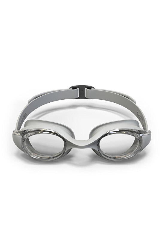 Şeffaf Camlı Yüzücü Gözlüğü - Standart Boy - Gri - 100 Ready