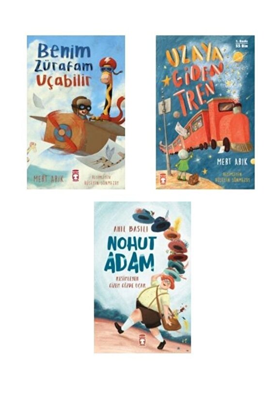 Uzaya Giden Tren - Benim Zürafam Uçabilir - Nohut Adam 3 Kitap Set